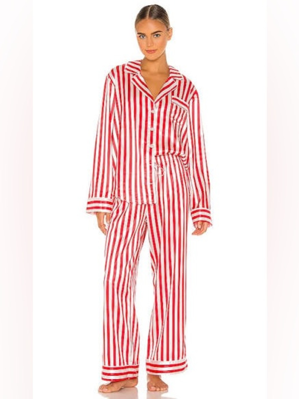 NWOT - Show me your mumu - classic pj set in side Small / Red Peppermint stripe